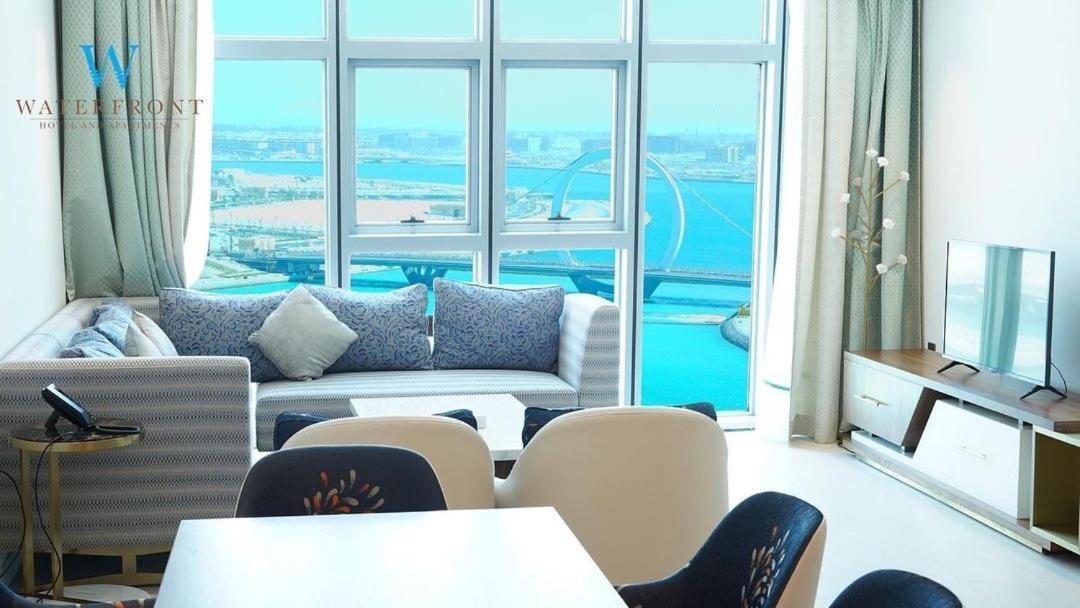 Waterfront Hotel Apartment Lusail Eksteriør billede A living room in a condominium